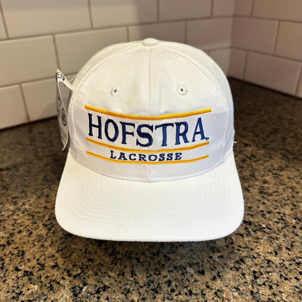 Vtg Hofstra Lacrosse Hat‎ The Game Snapback White Collegiate Dead Stock New